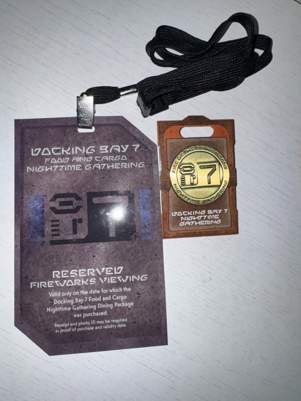 Disneyland Docking Bay 7 Event Badge and Pin